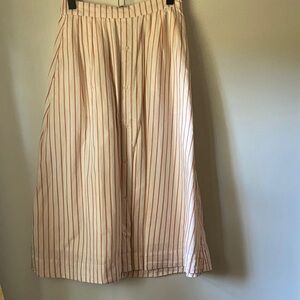 Pact cotton stripe midi skirt